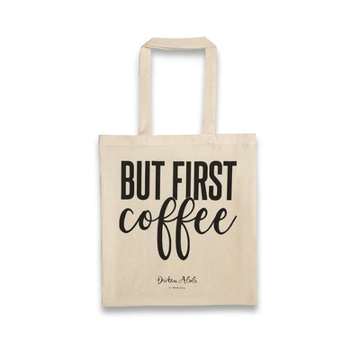 Dritan Alsela But first Coffee Canvas Bag