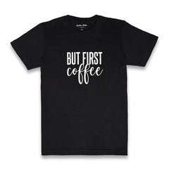 Dritan Alsela But first Coffee Men Shirt Black