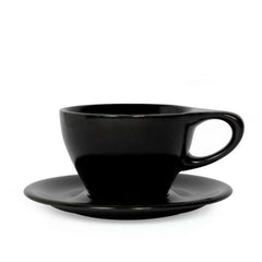 LINO Small Latte Cup 8oz/237ml (incl. saucer) - Black