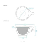 LINO Small Latte Cup 8oz/237ml (incl. saucer)