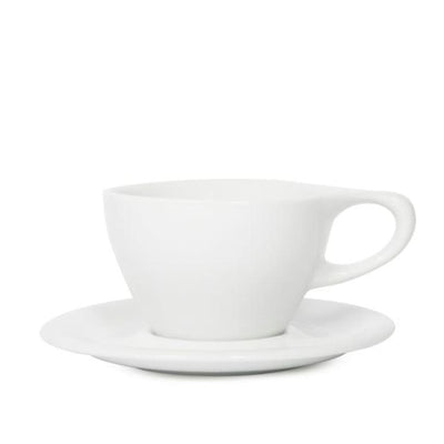 LINO Small Latte Cup 8oz/237ml (incl. saucer) - White