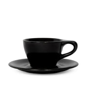 LINO Double Cappucino Cup 6oz/177ml (incl. saucer) - Black
