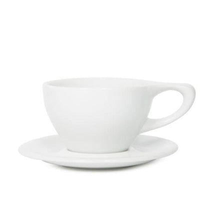 LINO Large Latte Cup 12oz/355ml (incl. saucer) - White